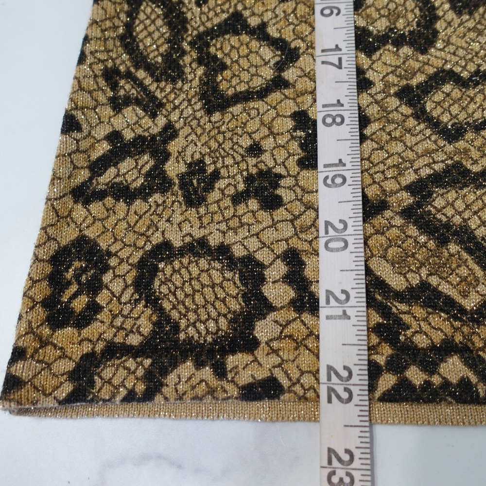 Gold Black Bronze Snake Metallic Mock Neck Sleeveless Knit Top Small Vintage Y2K - Picture 5 of 7